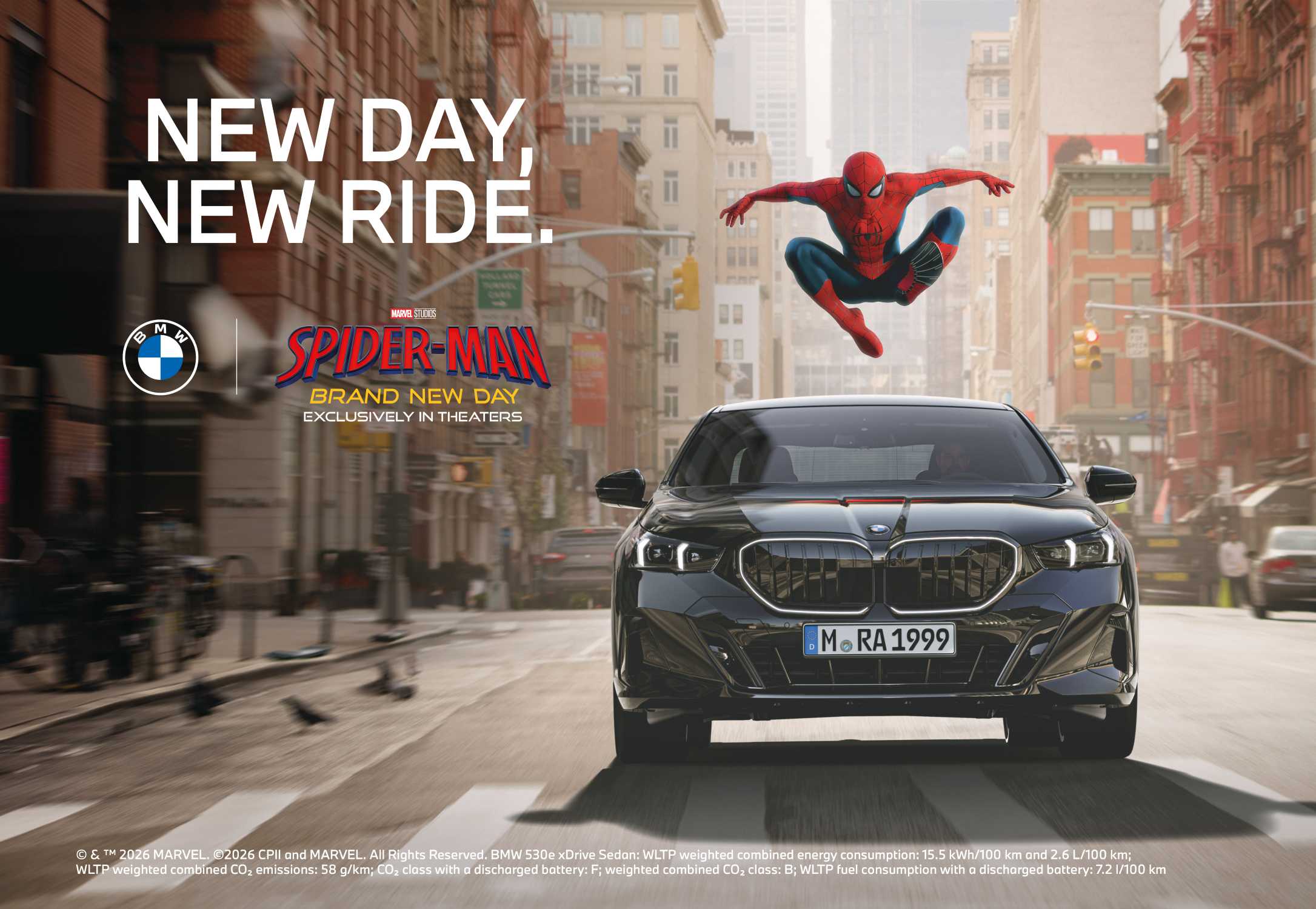 BMW exibe tecnologias de assistência e interfaces digitais em “Spider-Man™: Brand New Day”